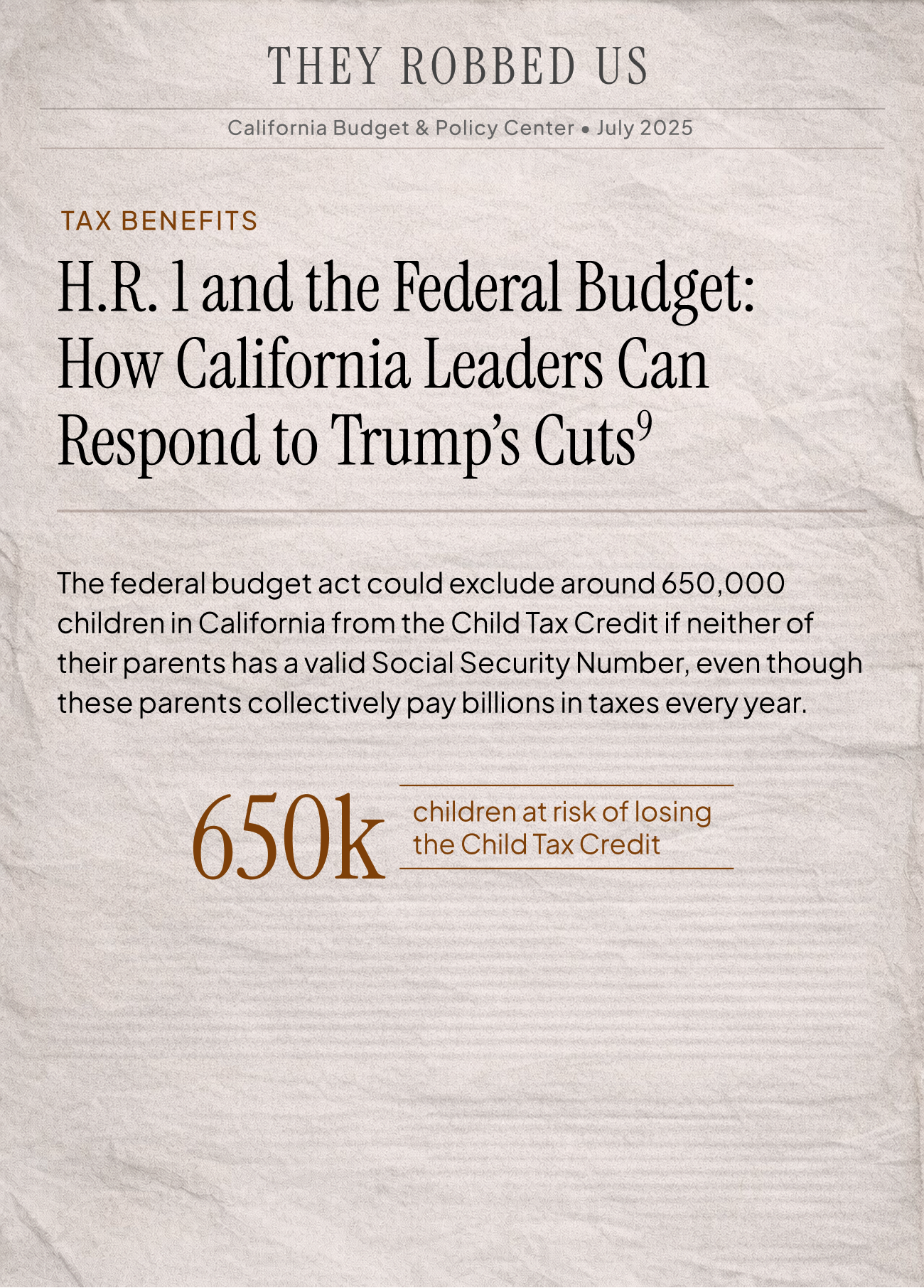News clip: Tax impact on families