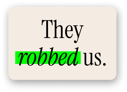 They Robbed Us